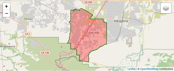 ZIP Code 92344 - Hesperia, California | Map, Demographics, Income