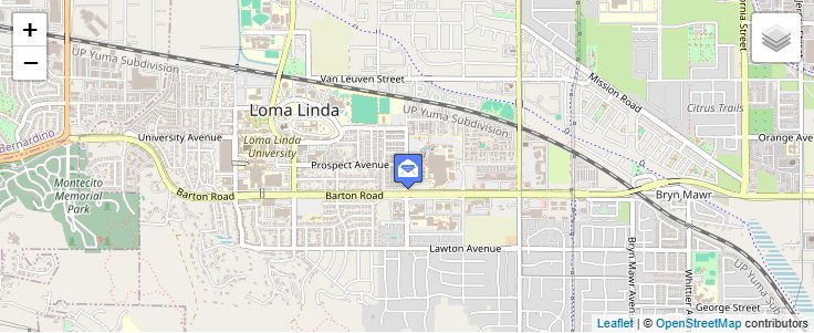 Map of ZIP Code 92357 in Loma Linda, CA — click to open interactive map