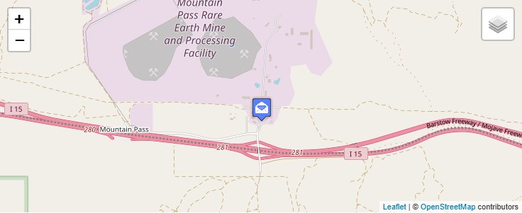 Map of ZIP Code 92366 in Mountain Pass, CA — click to open interactive map