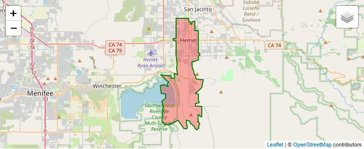ZIP Code 92543 - Hemet, California | Map, Demographics, Income