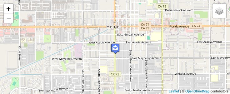 Map of ZIP Code 92546 in Hemet, CA — click to open interactive map