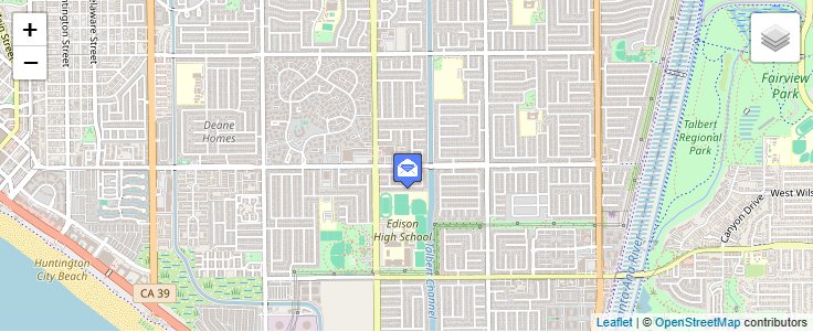 Map of ZIP Code 92615 in Huntington Beach, CA — click to open interactive map