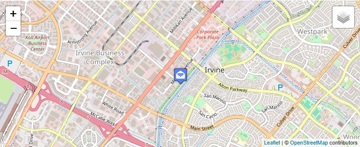 Map of ZIP Code 92623 in Irvine, CA — click to open interactive map