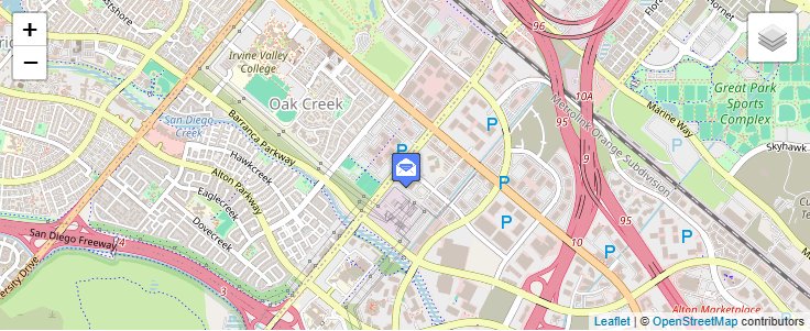 Map of ZIP Code 92650 in East Irvine, CA — click to open interactive map