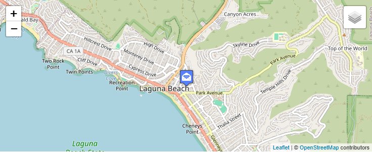 Map of ZIP Code 92652 in Laguna Beach, CA — click to open interactive map