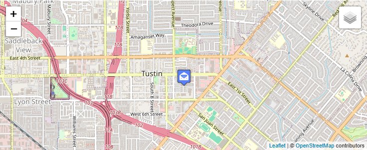 Map of ZIP Code 92781 in Tustin, CA — click to open interactive map