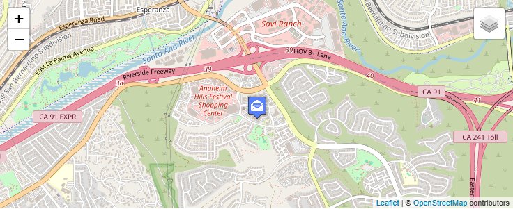 Map of ZIP Code 92809 in Anaheim, CA — click to open interactive map