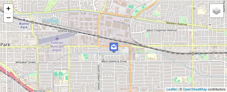 Map of ZIP Code 92837 in Fullerton, CA — click to open interactive map