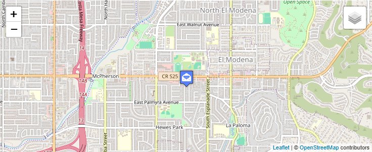 Map of ZIP Code 92859 in Orange, CA — click to open interactive map