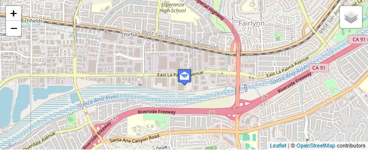 Map of ZIP Code 92899 in Anaheim, CA — click to open interactive map