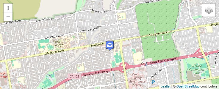 Map of ZIP Code 93006 in Ventura, CA — click to open interactive map