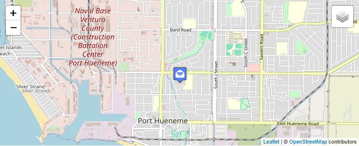 Map of ZIP Code 93044 in Port Hueneme, CA — click to open interactive map