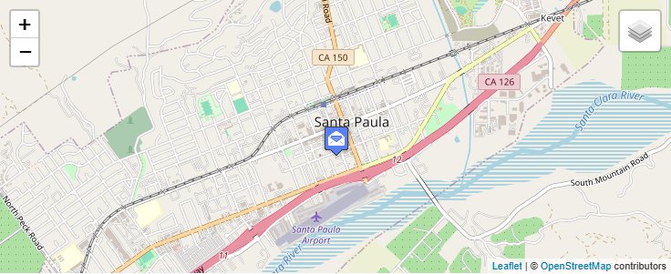 Map of ZIP Code 93061 in Santa Paula, CA — click to open interactive map