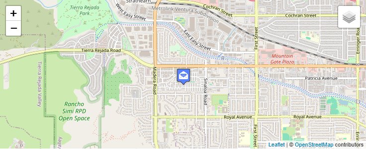 Map of ZIP Code 93094 in Simi Valley, CA — click to open interactive map