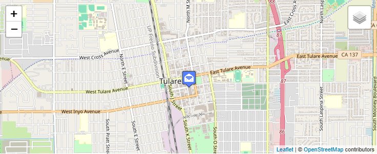 Map of ZIP Code 93275 in Tulare, CA — click to open interactive map