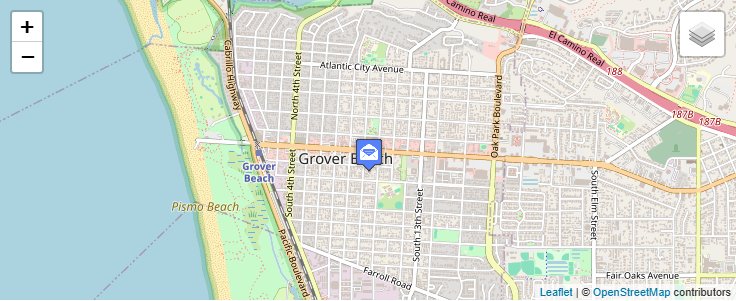 Map of ZIP Code 93483 in Grover Beach, CA — click to open interactive map