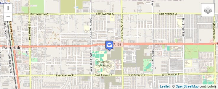 Map of ZIP Code 93590 in Palmdale, CA — click to open interactive map
