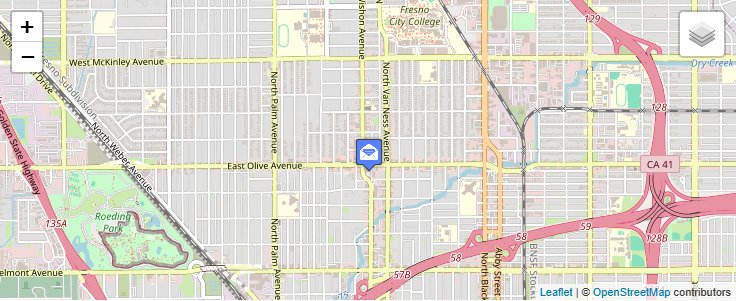 Map of ZIP Code 93744 in Fresno, CA — click to open interactive map