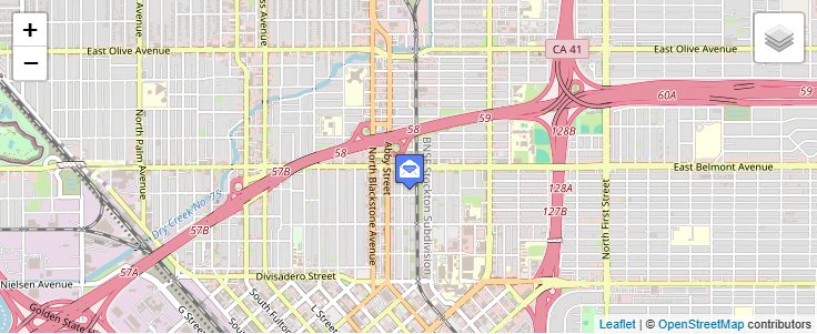 Map of ZIP Code 93761 in Fresno, CA — click to open interactive map