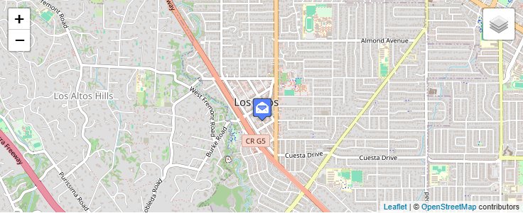 Map of ZIP Code 94023 in Los Altos, CA — click to open interactive map