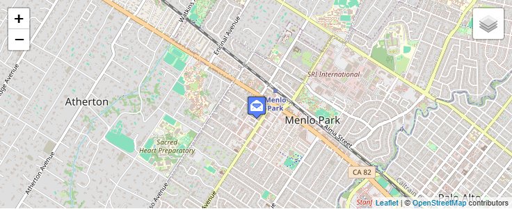 Map of ZIP Code 94026 in Menlo Park, CA — click to open interactive map
