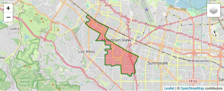 ZIP Code 94040 - Mountain View, California | Map, Demographics