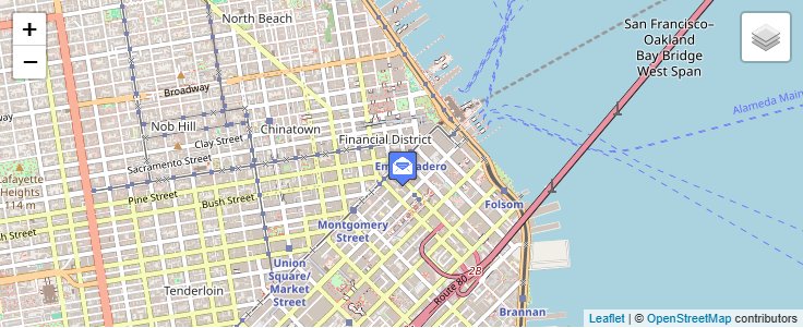 Map of ZIP Code 94151 in San Francisco, CA — click to open interactive map