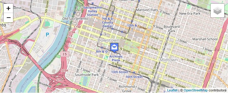 Map of ZIP Code 94289 in Sacramento, CA — click to open interactive map
