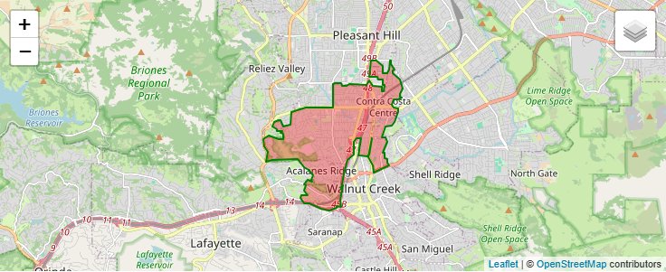 ZIP Code 94597 - Walnut Creek, California | Map, Demographics