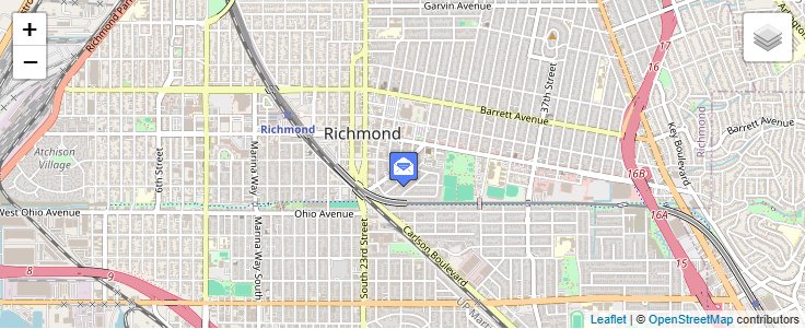 Map of ZIP Code 94808 in Richmond, CA — click to open interactive map