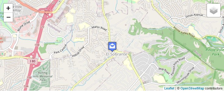 Map of ZIP Code 94820 in El Sobrante, CA — click to open interactive map