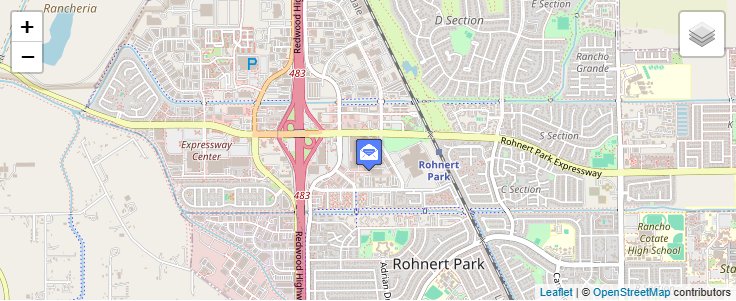 Map of ZIP Code 94927 in Rohnert Park, CA — click to open interactive map