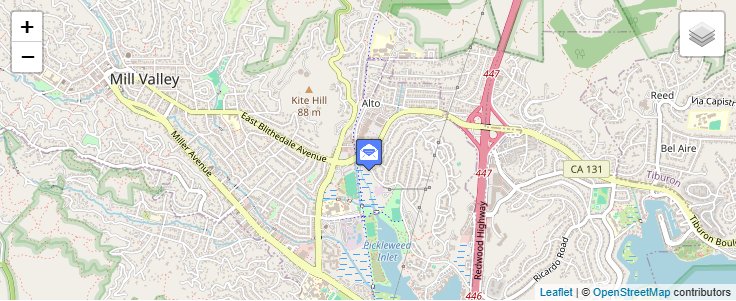 Map of ZIP Code 94942 in Mill Valley, CA — click to open interactive map