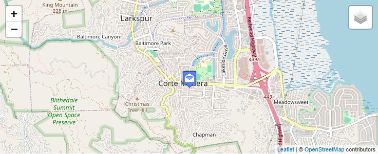 Map of ZIP Code 94976 in Corte Madera, CA — click to open interactive map