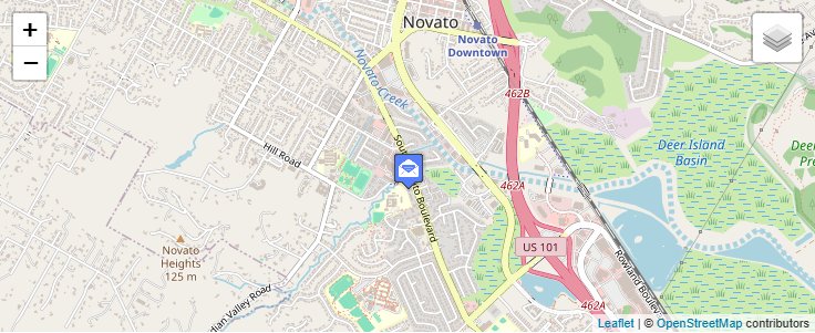 Map of ZIP Code 94998 in Novato, CA — click to open interactive map