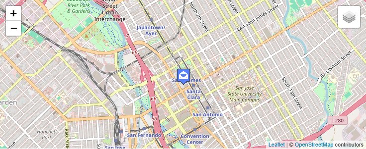 Map of ZIP Code 95103 in San Jose, CA — click to open interactive map
