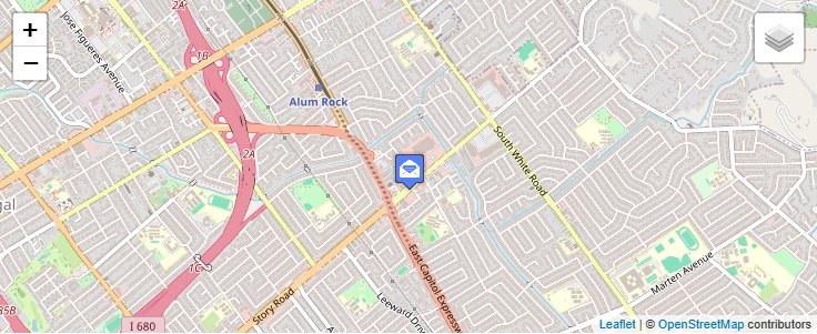 Map of ZIP Code 95156 in San Jose, CA — click to open interactive map