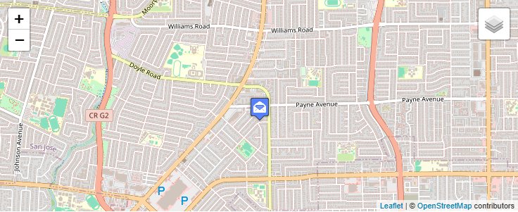 Map of ZIP Code 95157 in San Jose, CA — click to open interactive map