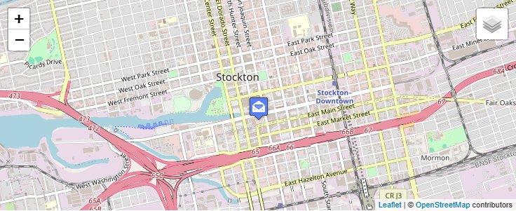 Map of ZIP Code 95201 in Stockton, CA — click to open interactive map