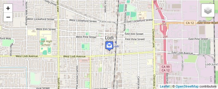 Map of ZIP Code 95241 in Lodi, CA — click to open interactive map