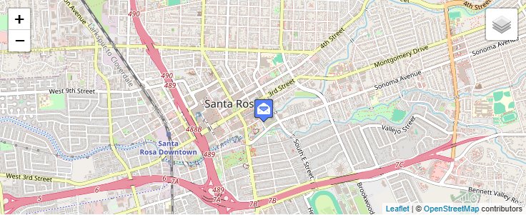 Map of ZIP Code 95402 in Santa Rosa, CA — click to open interactive map