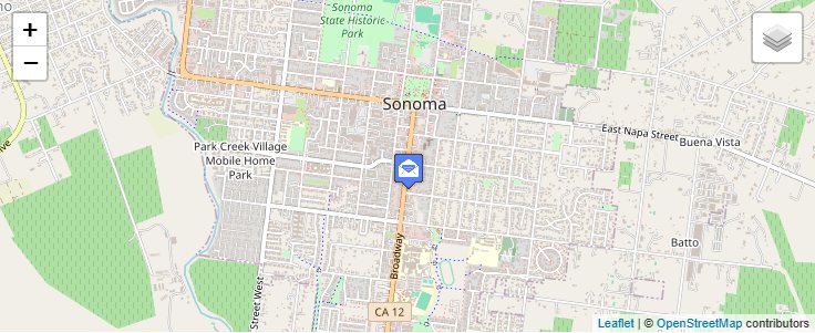 Map of ZIP Code 95416 in Boyes Hot Springs, CA — click to open interactive map