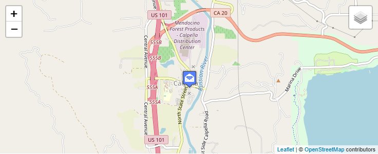 Map of ZIP Code 95418 in Calpella, CA — click to open interactive map