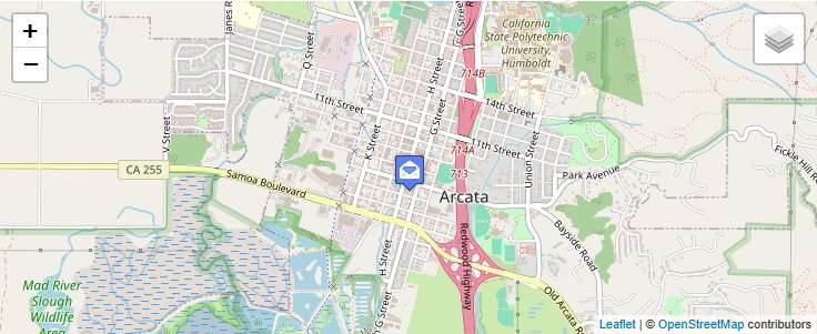 Map of ZIP Code 95518 in Arcata, CA — click to open interactive map