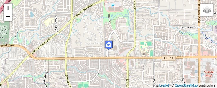Map of ZIP Code 95611 in Citrus Heights, CA — click to open interactive map