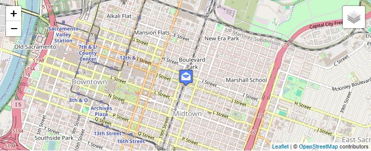 Map of ZIP Code 95840 in Sacramento, CA — click to open interactive map