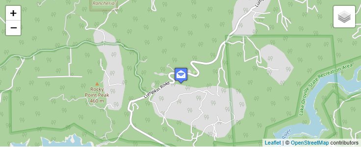 Map of ZIP Code 95940 in Feather Falls, CA — click to open interactive map
