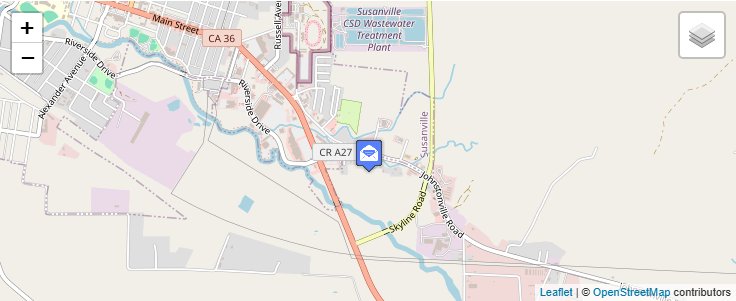 Map of ZIP Code 96127 in Susanville, CA — click to open interactive map