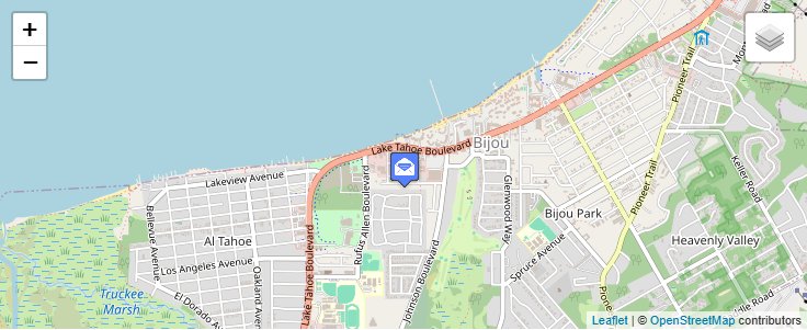 Map of ZIP Code 96156 in South Lake Tahoe, CA — click to open interactive map