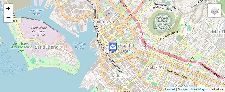 Map of ZIP Code 96806 in Honolulu, HI — click to open interactive map